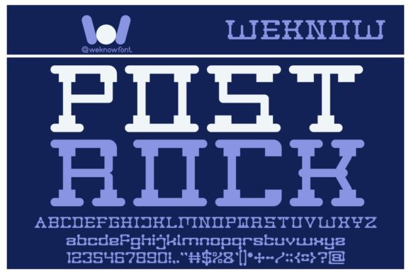 Post Rock: A Dynamic Display Font for Web Designers